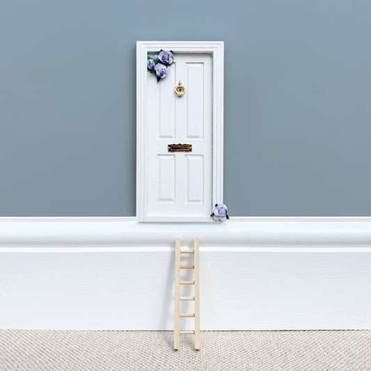 Floral Touch - Cream Hand Painted Fairy Door