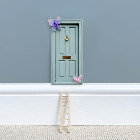 Butterfly Land - Sage Green Hand Painted Fairy Door