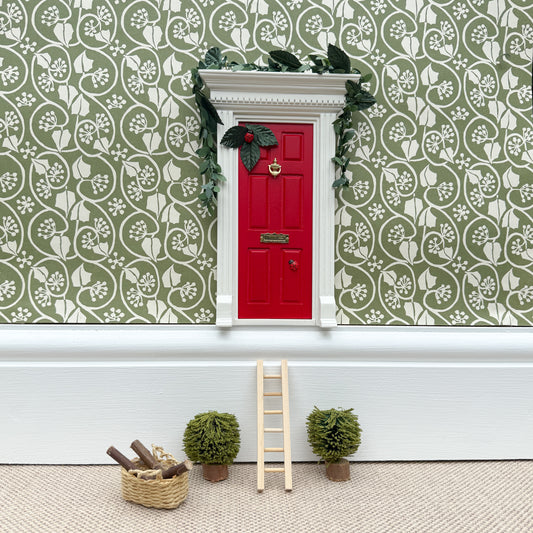 English Garden - Red Manor House Door